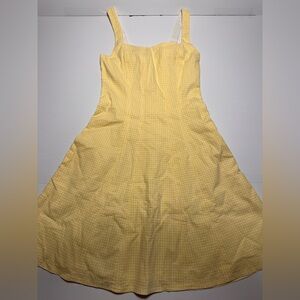 Abercrombie & Fitch Yellow Gingham Dress, Small, NWT